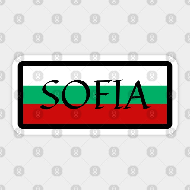 Sofia City in Bulgaria Flag Stripes Sticker by aybe7elf